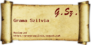 Grama Szilvia névjegykártya