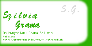 szilvia grama business card